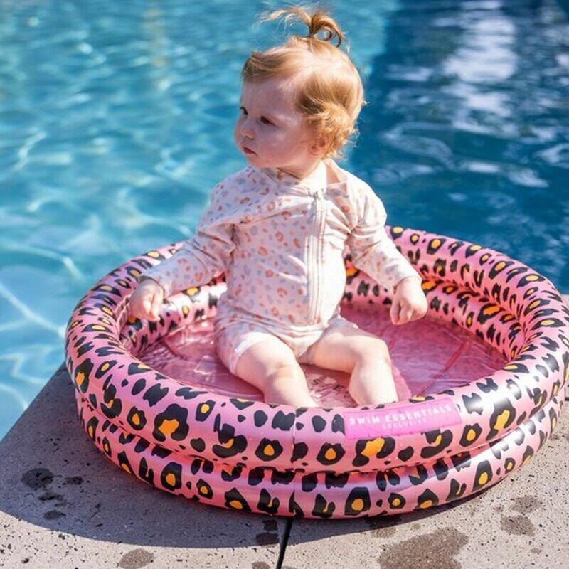 Schwimmen  Baby Pool 60cm  Rose Gold Leopard