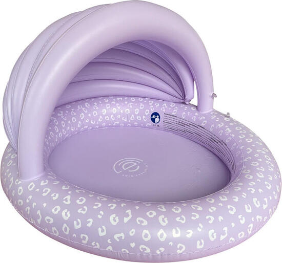 Swim Essentials Piscine pour enfants - Lila - Leopard - Ø 100 cm avec auvent