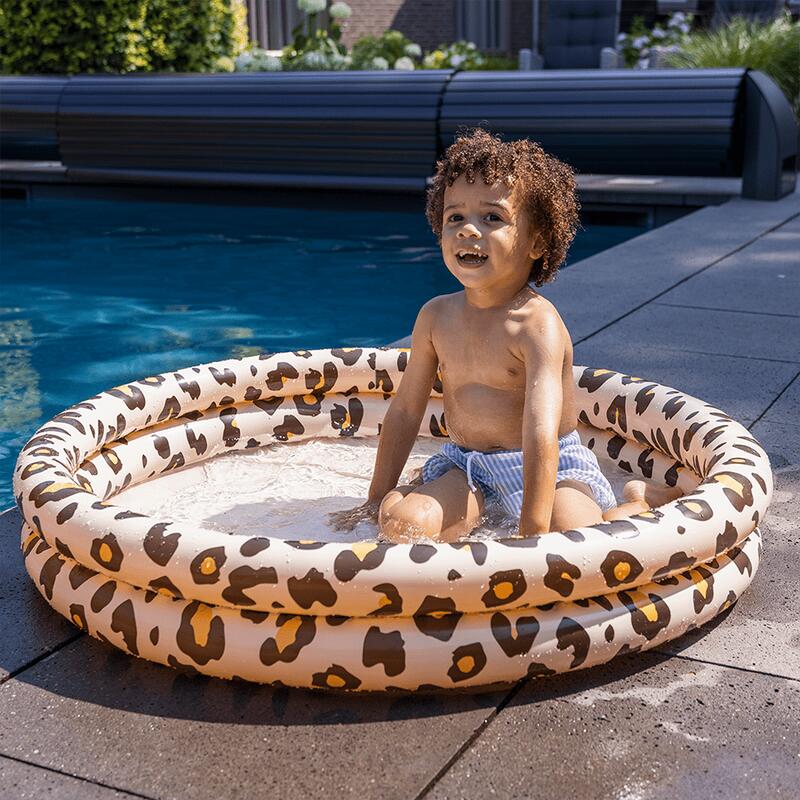 Schwimmen  Baby Pool 100cm  Beige Leopard