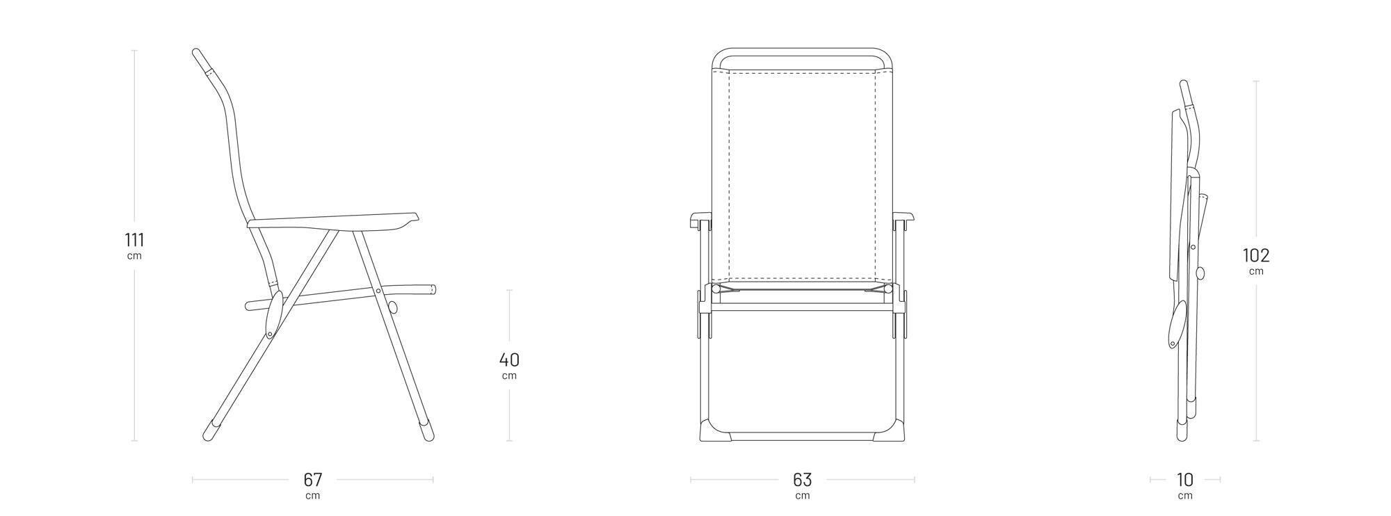 Fauteuil pliant matelassé multi-positions - ALU CHAM - Noir - Lafuma Mobilier 5/5