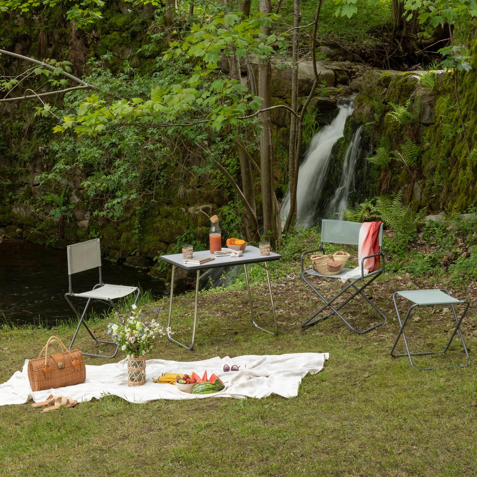 Table De Camping Pliante - Fidji - Mdf - Gris Carbon - Lafuma Mobilier 6/7