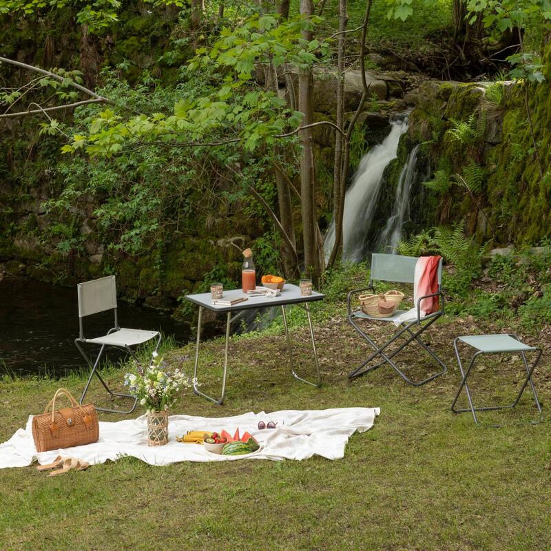 Table De Camping Pliante - Fidji - Mdf - Gris Carbon - Lafuma Mobilier