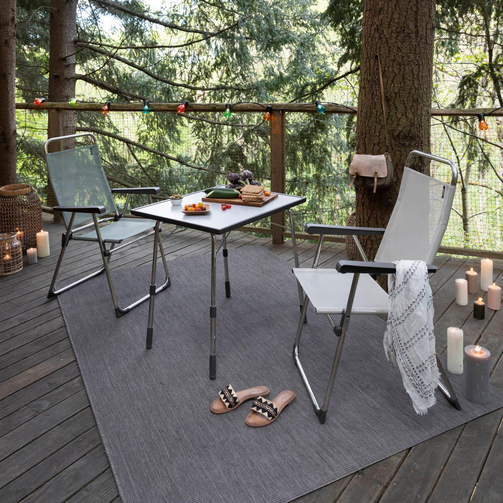 Lot de 2 Fauteuils pliants ultra-légers - ALU VICTORIA - Beige 4/4
