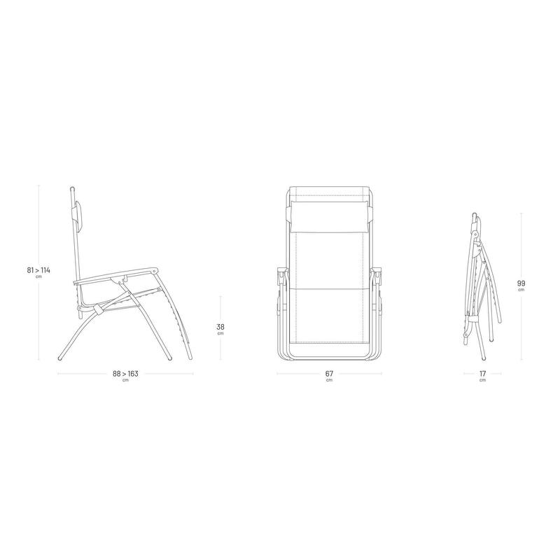 Fauteuil Relax Zéro Gravité RClip Batyline® Iso Gris Terre Titane | Lafuma Mobilier Fauteuil Relax Zéro Gravité RClip Batyline® Iso Gris Terre Titane | Lafuma Mobilier