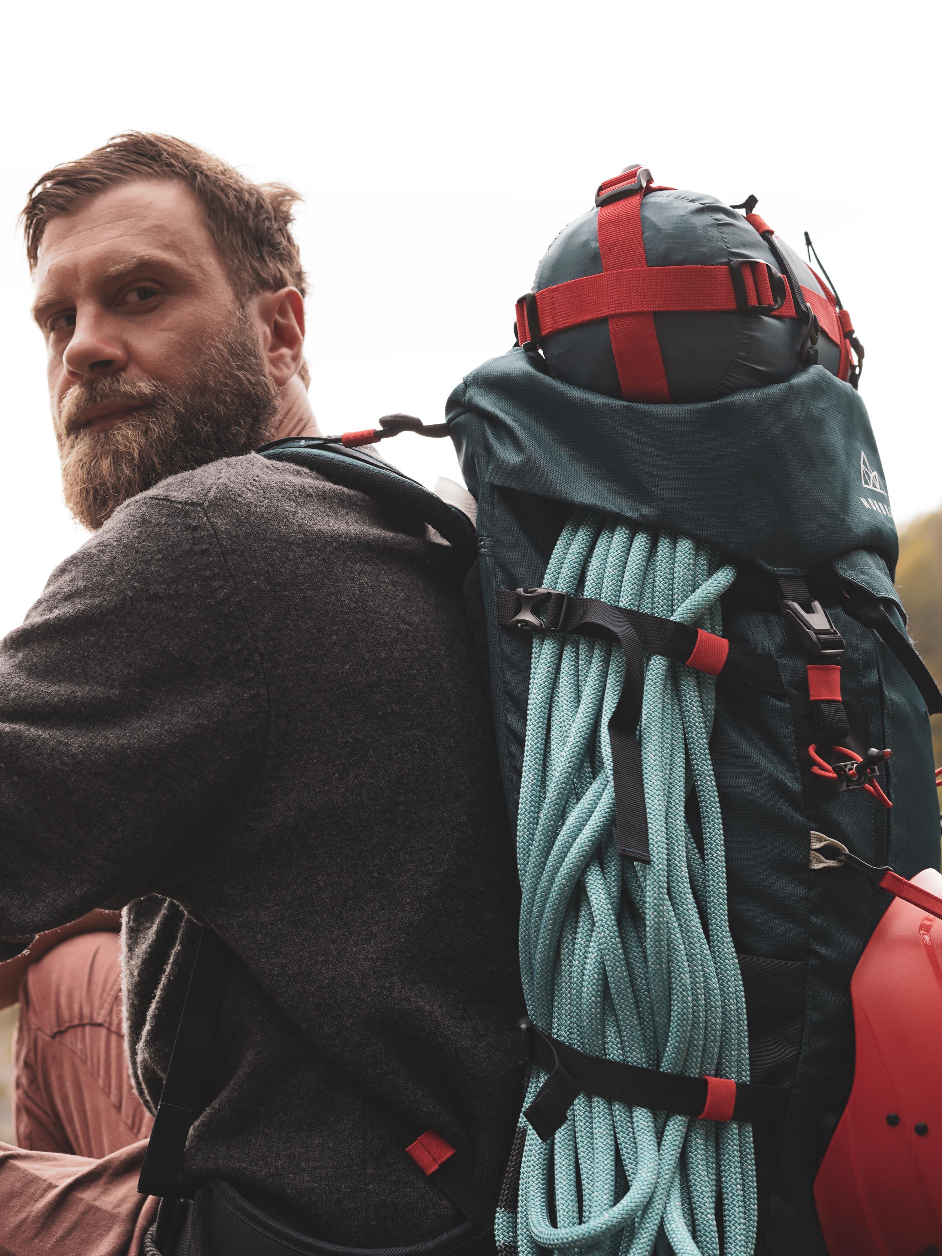 Wanderrucksack Damen Herren Trekking, 40 Liter lang oder 37 Liter kurz blau 6/6