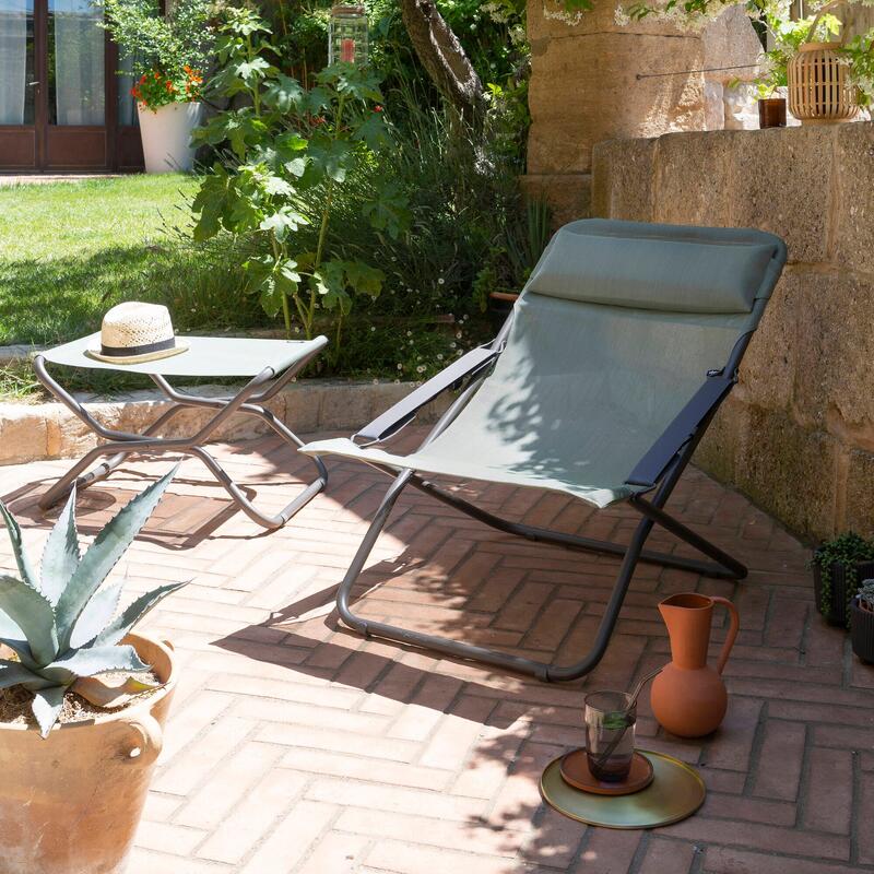 Chaise longue / bain de soleil pliant - TRANSABED - Vert - Lafuma Mobilier