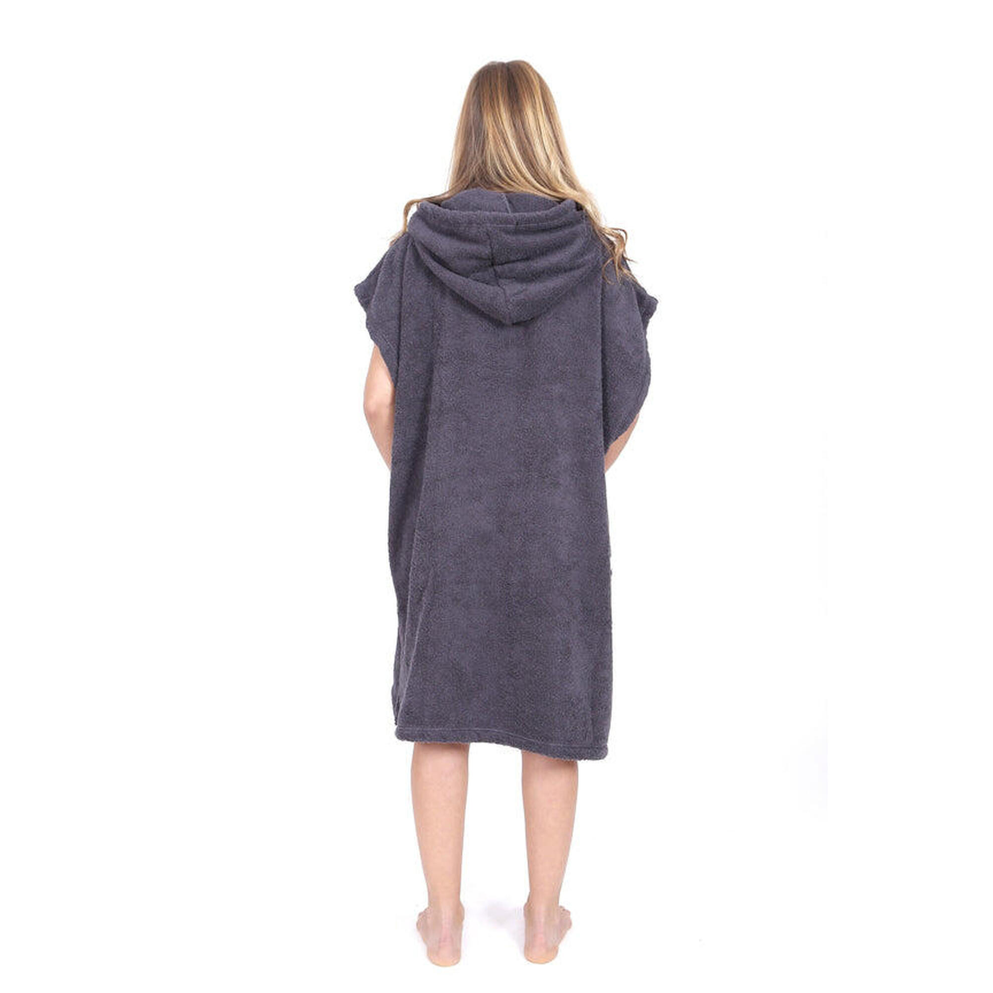 Surf Poncho | Pacifique Sud |  Grigio scuro | Senza maniche | Lunghezza media