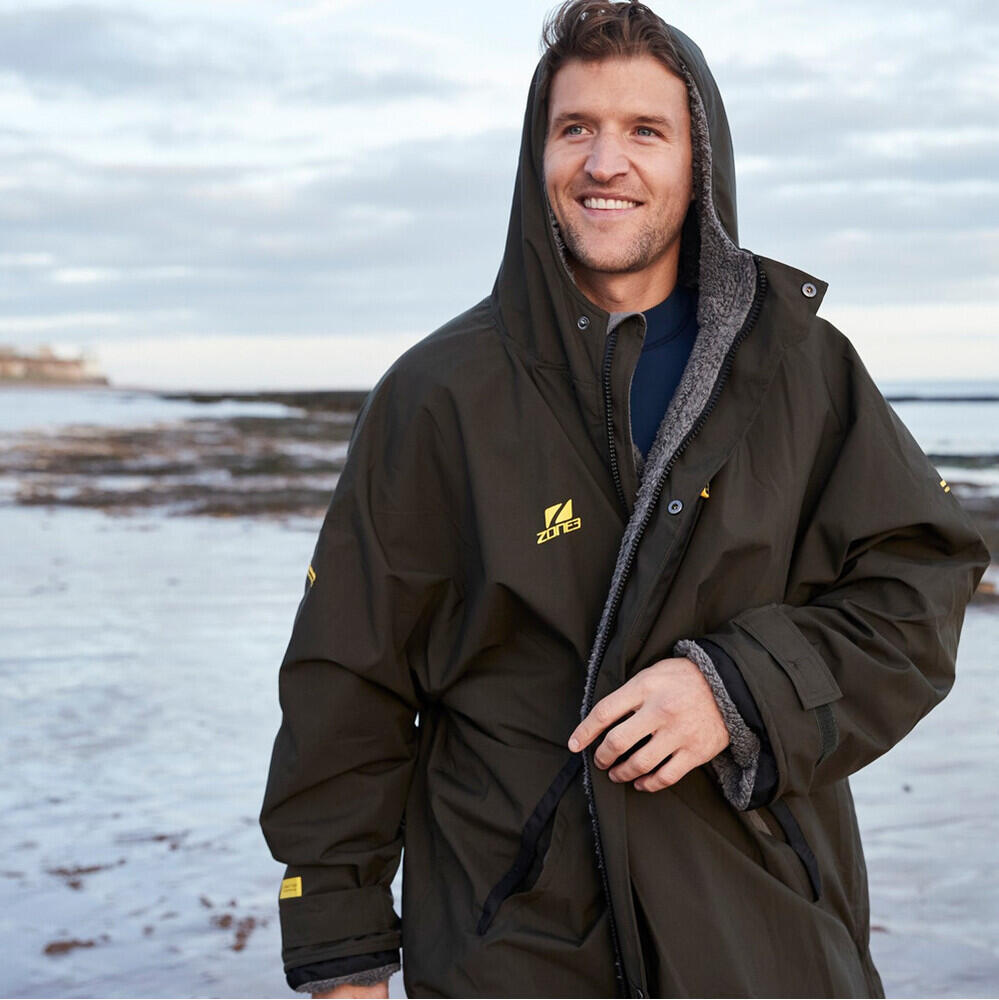 Heat- Tech Polaire Fleece Parka Oversize Robe - Kaki 7/7