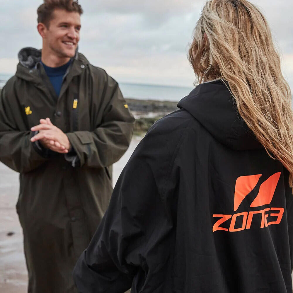 Heat- Tech Polar Fleece Parka Oversize Robe - Black / Arancione 6/7