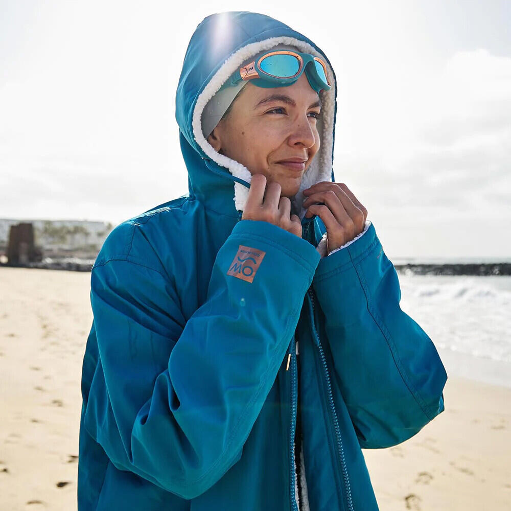 Parka Reciclada Cambio Robe - Teal / Cream / Copper 3/7