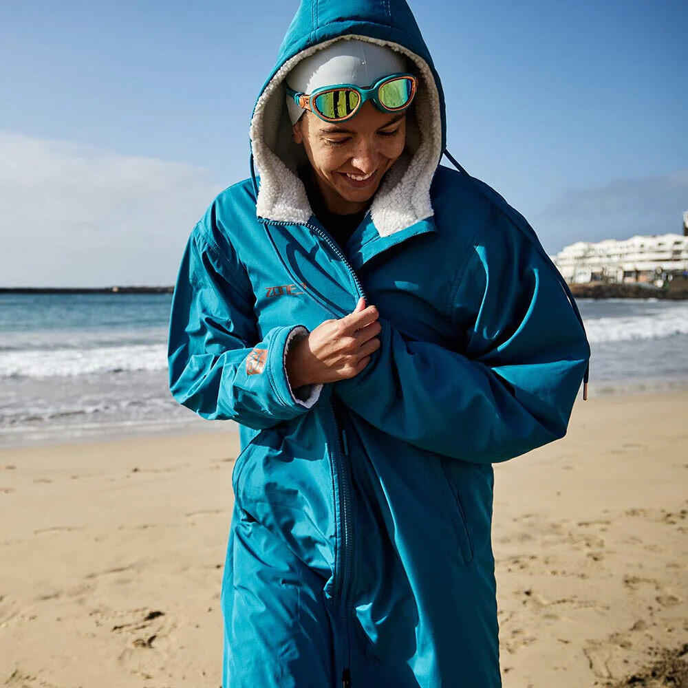Parka Reciclada Cambio Robe - Teal / Cream / Copper 4/7