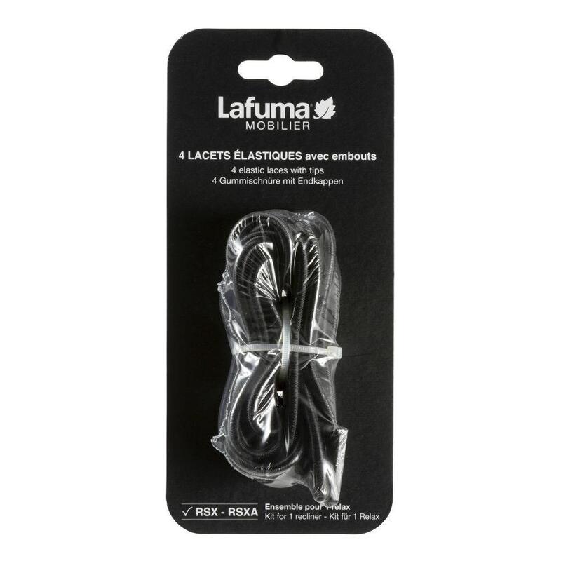 Kit lacets Fauteuil relax avec embouts - RSX - Noir - Lafuma Mobilier