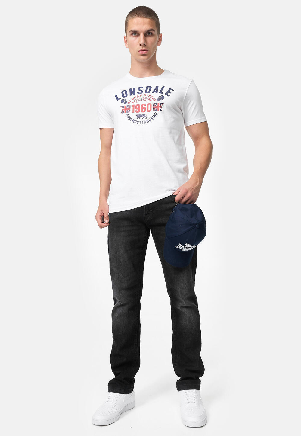 LONSDALE Heren-T-shirt en shirt met lange mouwen regular fit dubbele verpakking 3/6