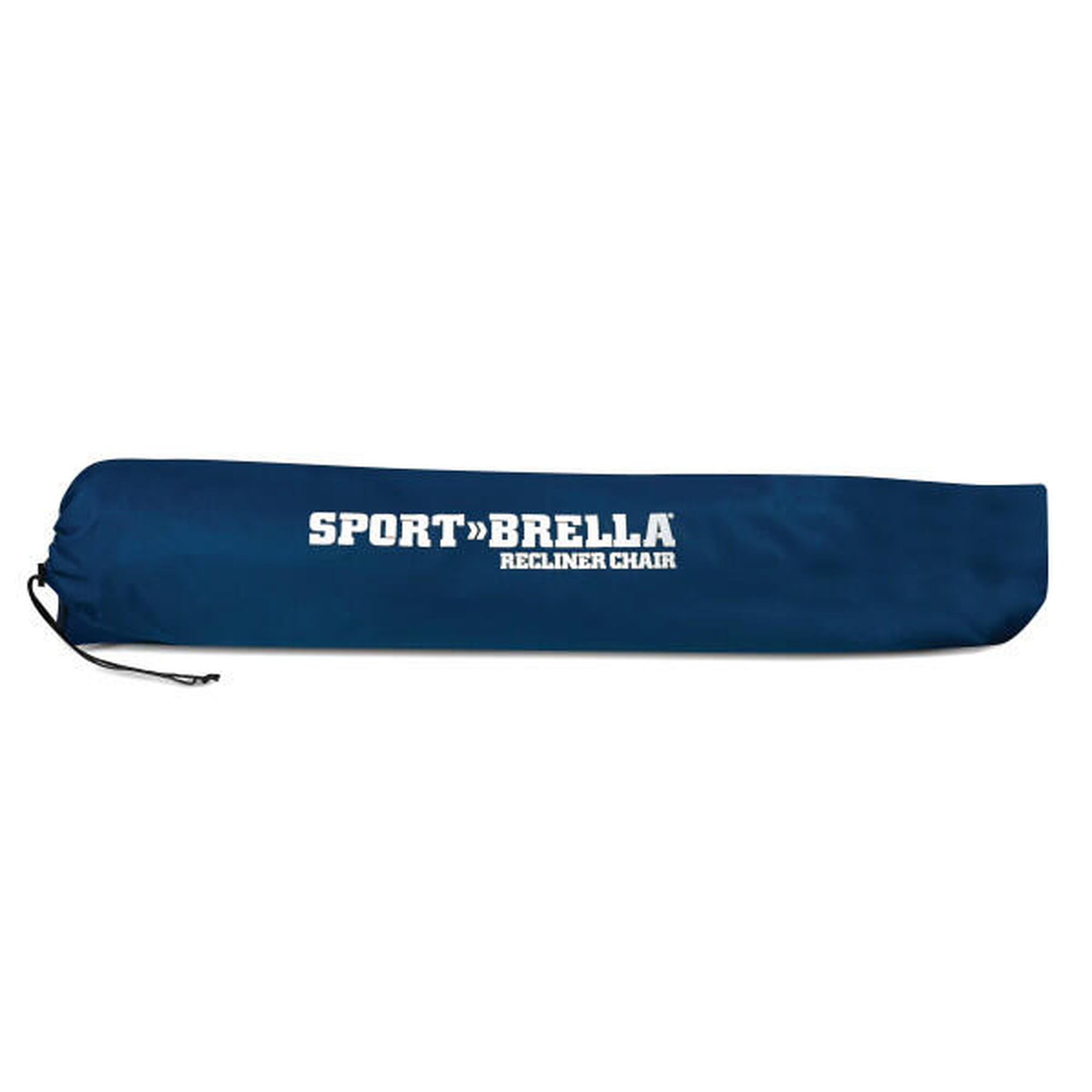 Poltrona Sport-Brella ideal para camping e praia com guarda-sóis integrados