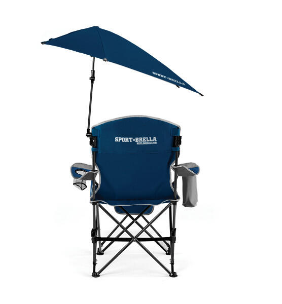 Verstelbare stoel met voetensteun, parasol en opbergruimte - Sport-Brella 3/7