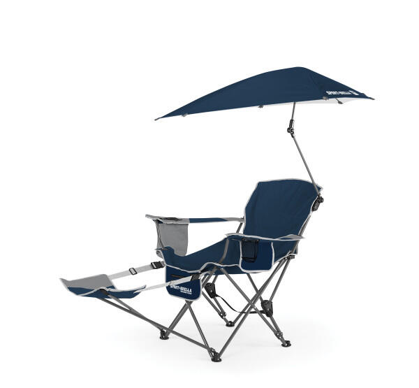 SPORT BRELLA Verstelbare stoel met voetensteun, parasol en opbergruimte - Sport-Brella