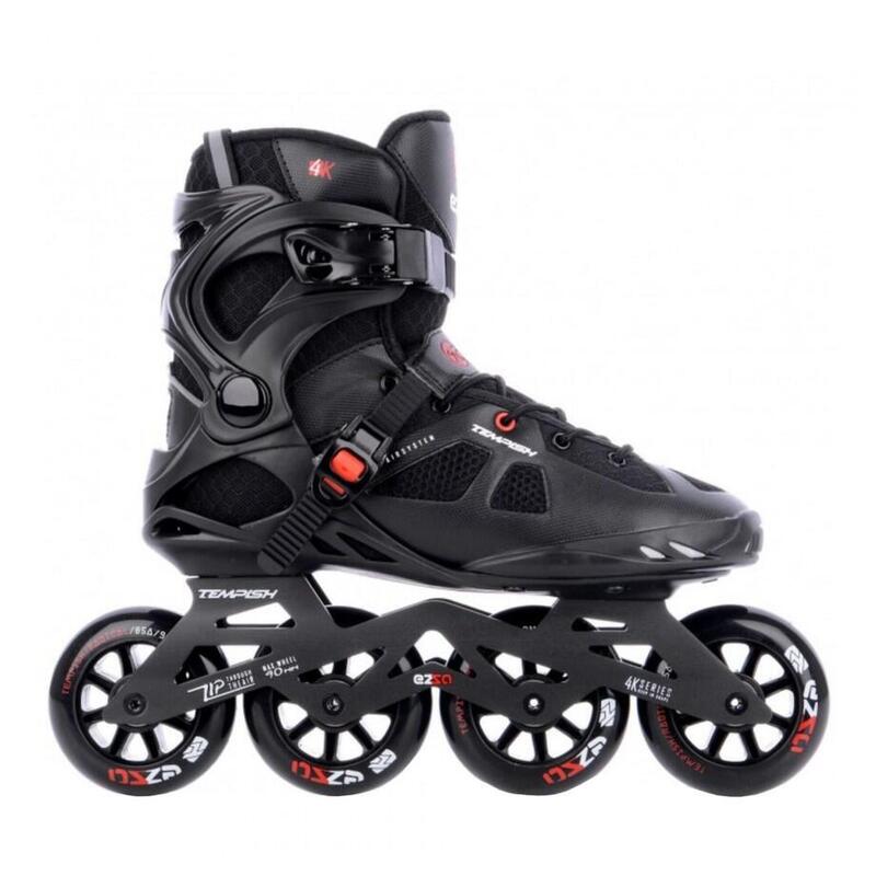 Inline skates Ezza 90 softboot 85A zwart/rood maat 38