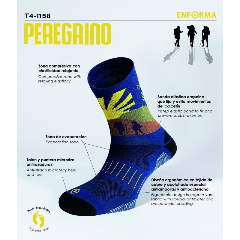 Calcetines de Senderismo Enforma PEREGRINO. Antiampollas, Antibacteriano. 2/7