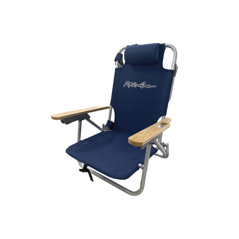 Scaun Plajă Maui&Sons, rabatabil, compartiment izolat termic, bleumarin