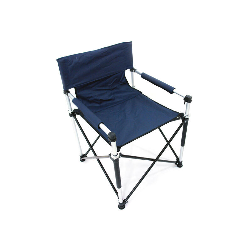 Scaun pliant de plajă Solart, aluminiu şi poliester 600D, bleumarin