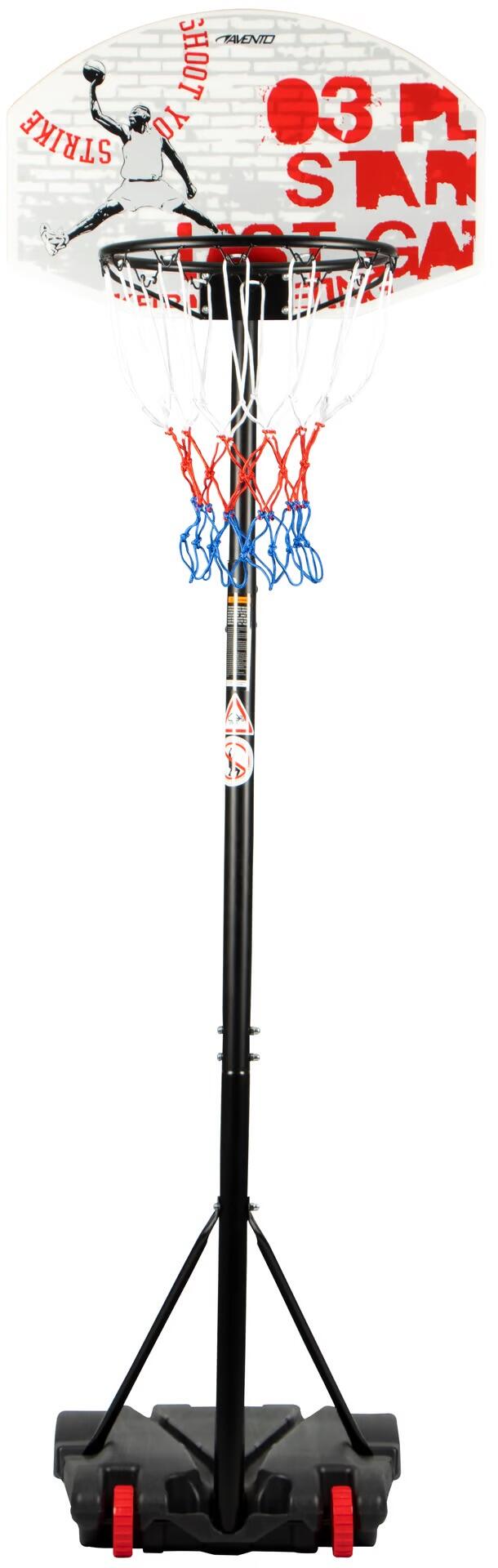 Avento Canasta baloncesto ajustable Champion Shoot negro blanco y rojo 2/7
