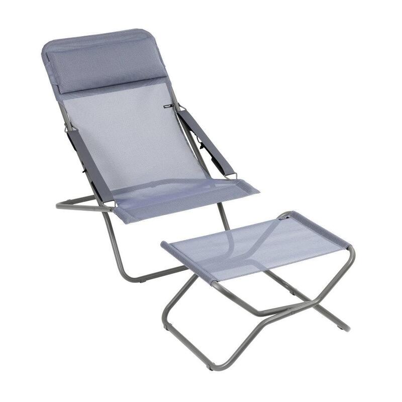 Chaise longue / bain de soleil pliant - TRANSABED - Bleu - Lafuma Mobilier