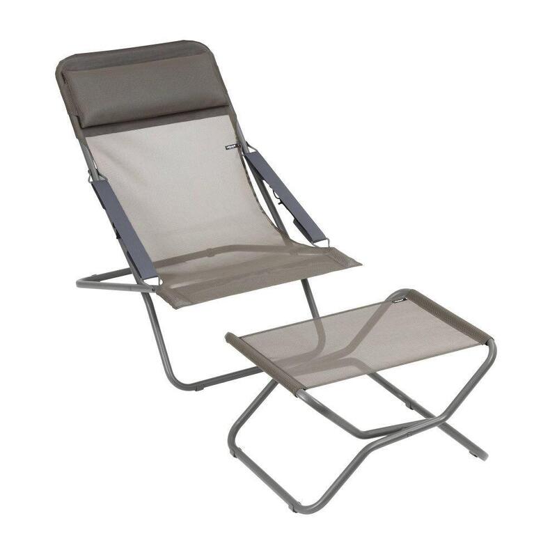 Chaise longue / bain de soleil pliant - TRANSABED - Marron - Lafuma Mobilier