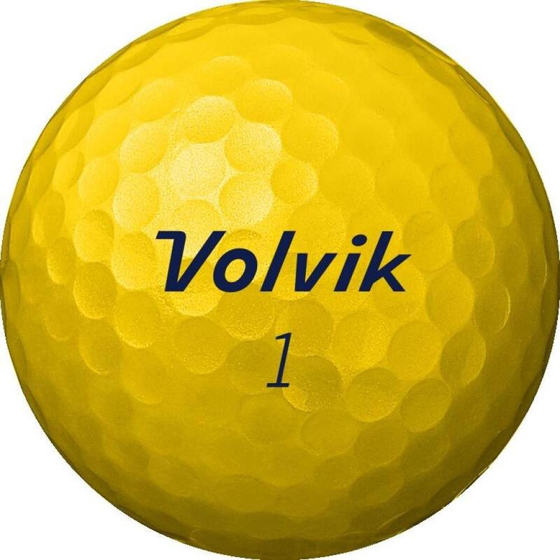 Doos met 12 Volvik Solice Gold golfballen