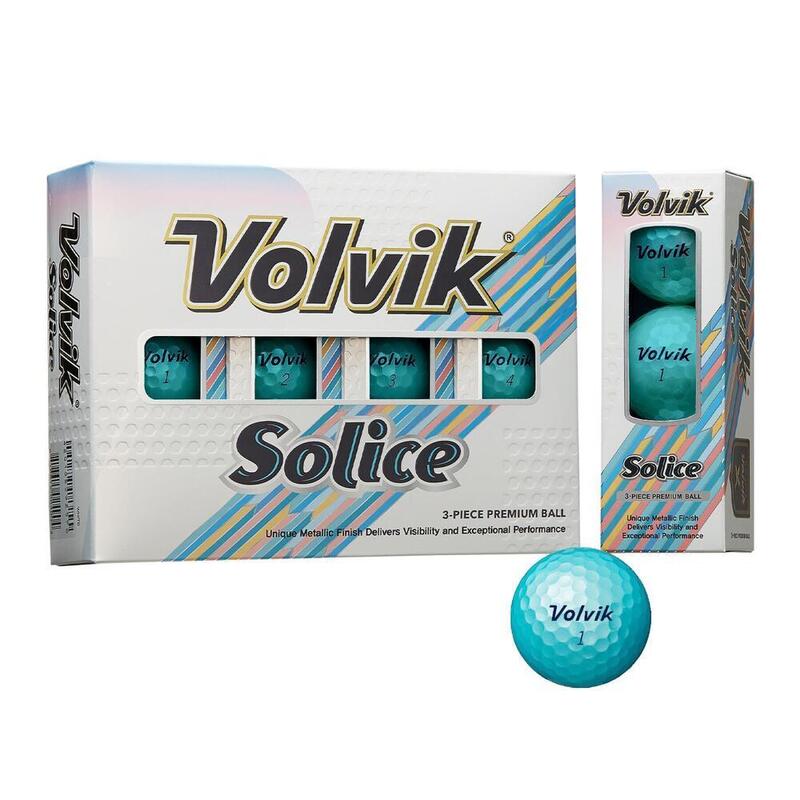 Caixa de 12 bolas de golfe Volvik Solice Azul