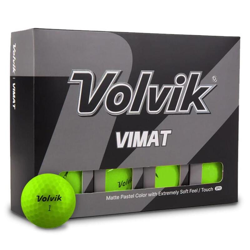 Boite de 12 Balles de Golf Volvik Vimat Soft Verte
