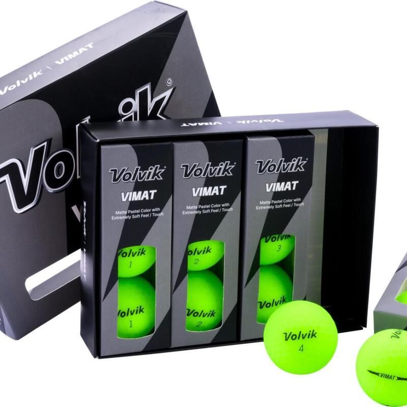 Caixa de 12 bolas de golfe Volvik Vimat Soft Verde