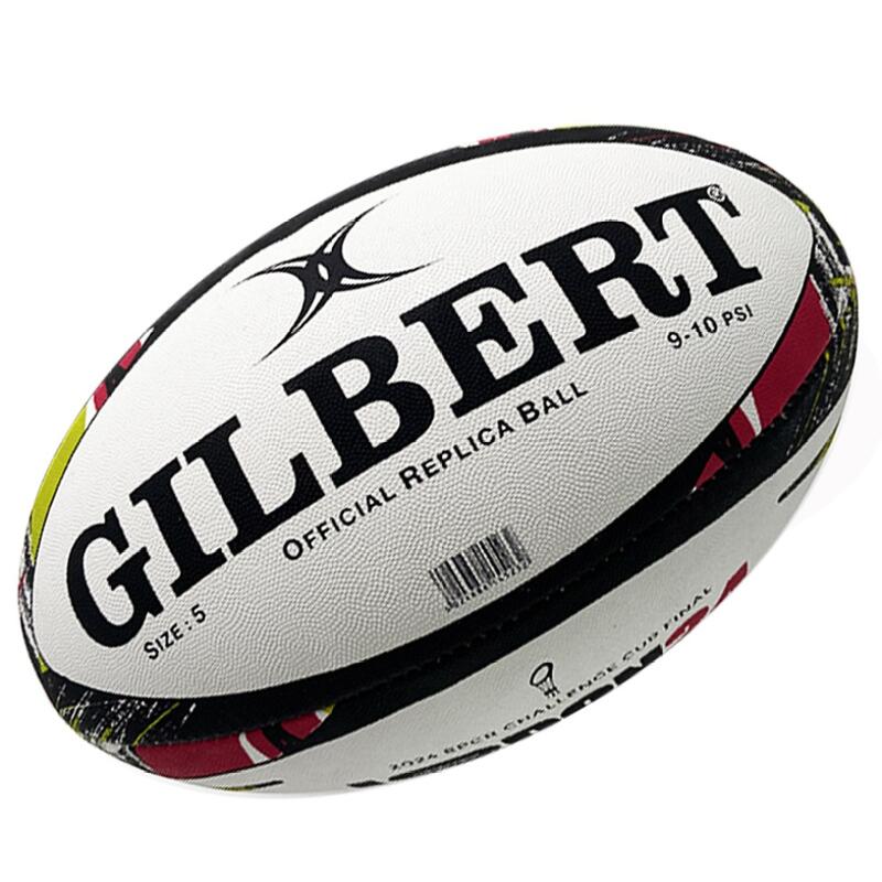 Réplica del balón de rugby Gilbert de la final de la Challenge Cup 2024 de la EP