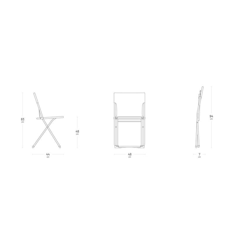 Chaise pliante ultra-compacte - BALCONY II - Orange - Lafuma Mobilier