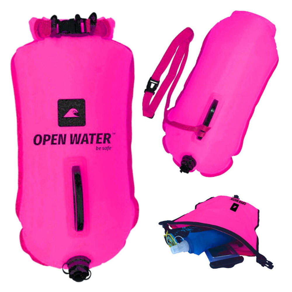 SAFE4SPORT Boa di sicurezza per il nuoto OpenWater XL con tasca portaoggetti