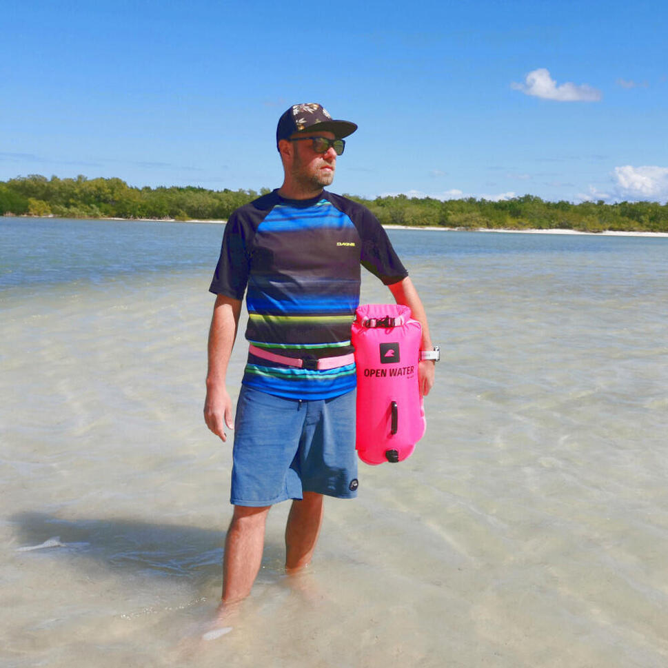 Bojka asekuracyjna do pływania OpenWater XL z kieszenią na rzeczy