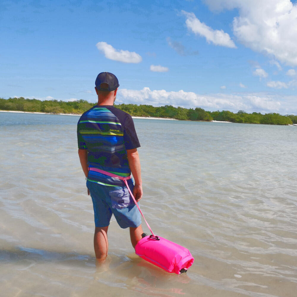 Bouée OpenWater XL 28L avec compartiment étanche eau libre 4/7