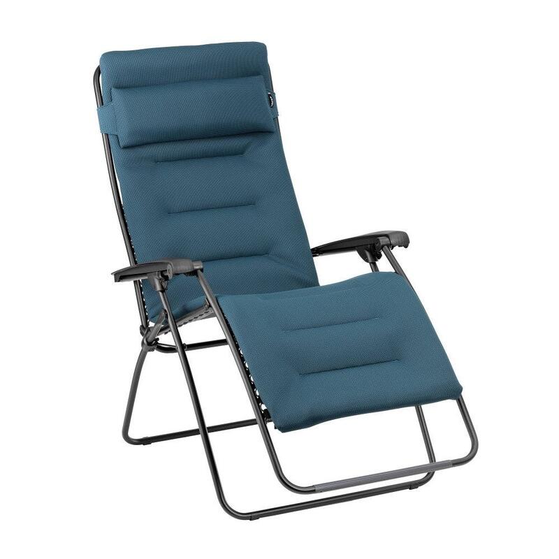 Fotel relaksacyjny do ogrodu Lafuma Quilted Rsx Clip XL AirComfort - blue