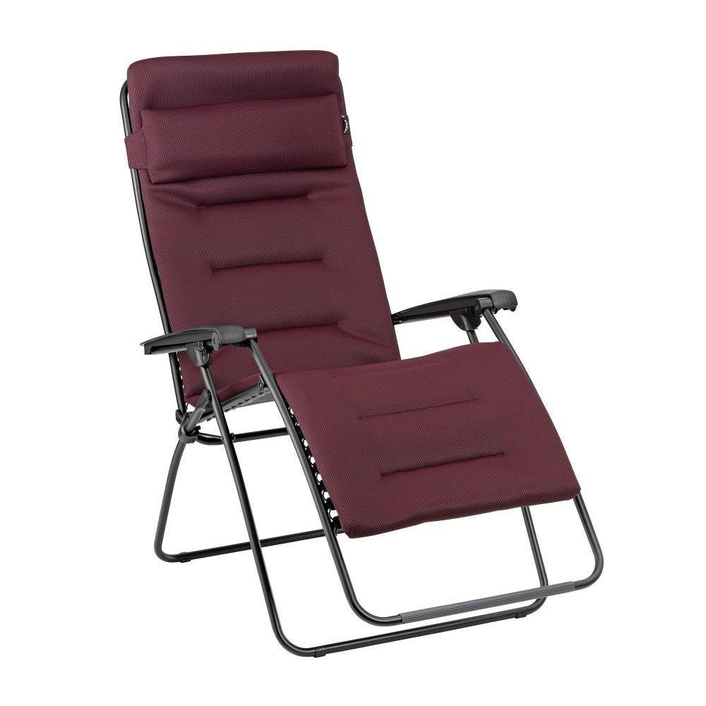 Lafuma Mobilier - Fauteuil Relax Matelassé Zéro Gravité - Xl - Rsx Clip Xl - Rouge - Bedchair - Rouge - Taille Unique - Decathlon