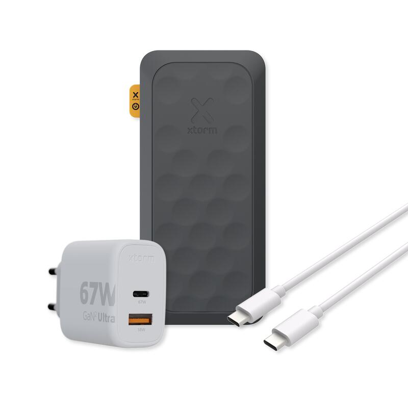 Xtorm 67W FS5 Powerbank 27.000mAh + 67W GaN2 Ultra Thuislader + USB-C PD Kabel