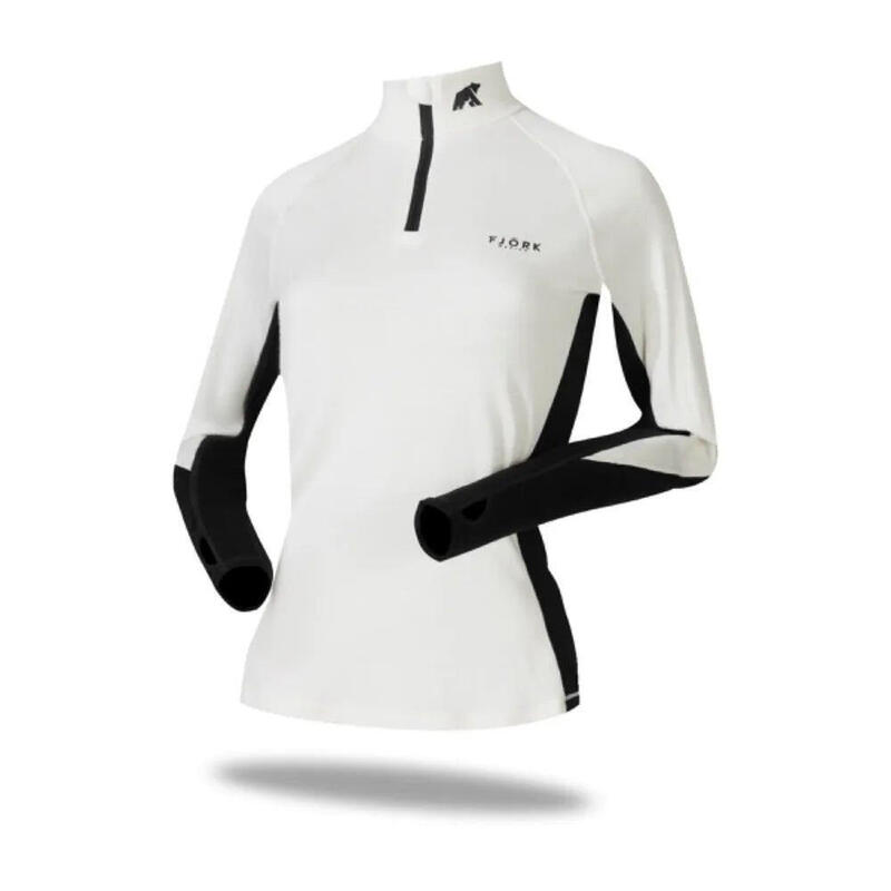 T-shirt mérino technique manche longues - Jungfrau 210 Zip Femme