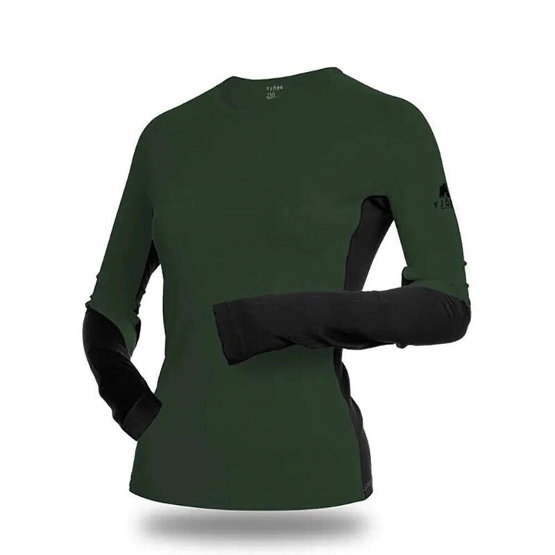Technisches Merino-T-Shirt mit langen Ärmeln - Jungfrau 210 Damen