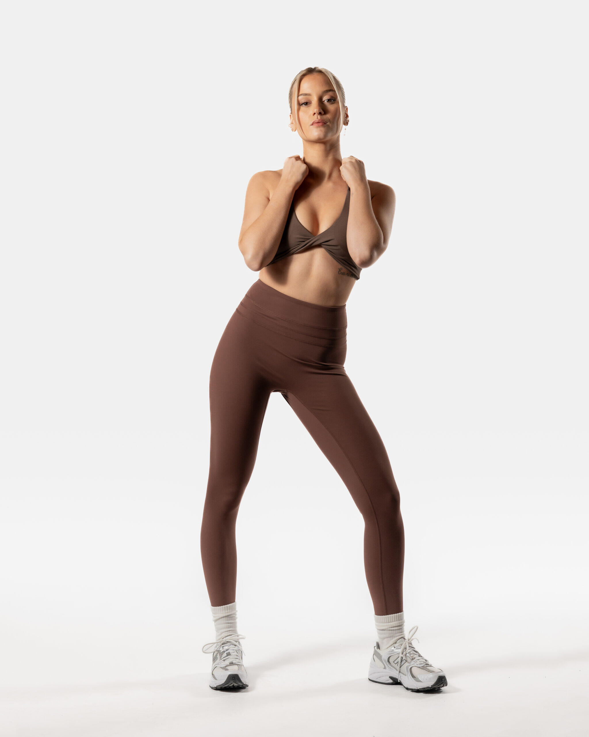 Reggiseno Sportivo Twist Fitness Donna Marrone - AW Active 6/6