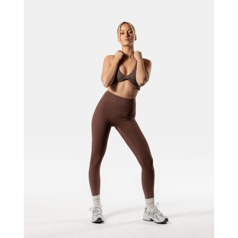 Twist Brassière de Sport Fitness Femme Brun - AW Active