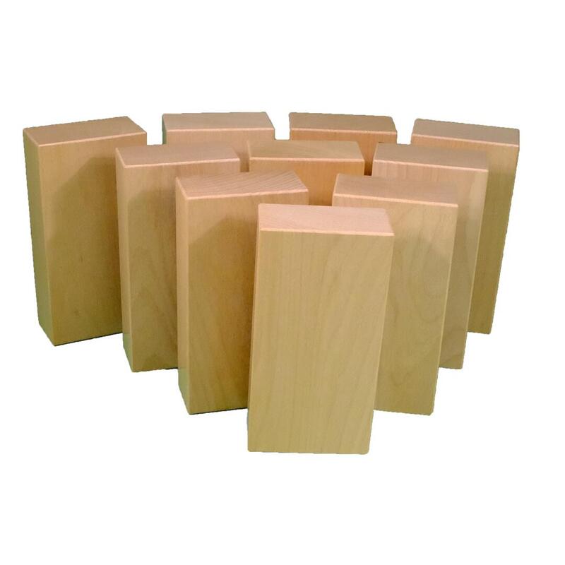 Ensemble de blocs en bois - Ensemble de 10 - Bloc de jeu - Bloc de navet - Bloc