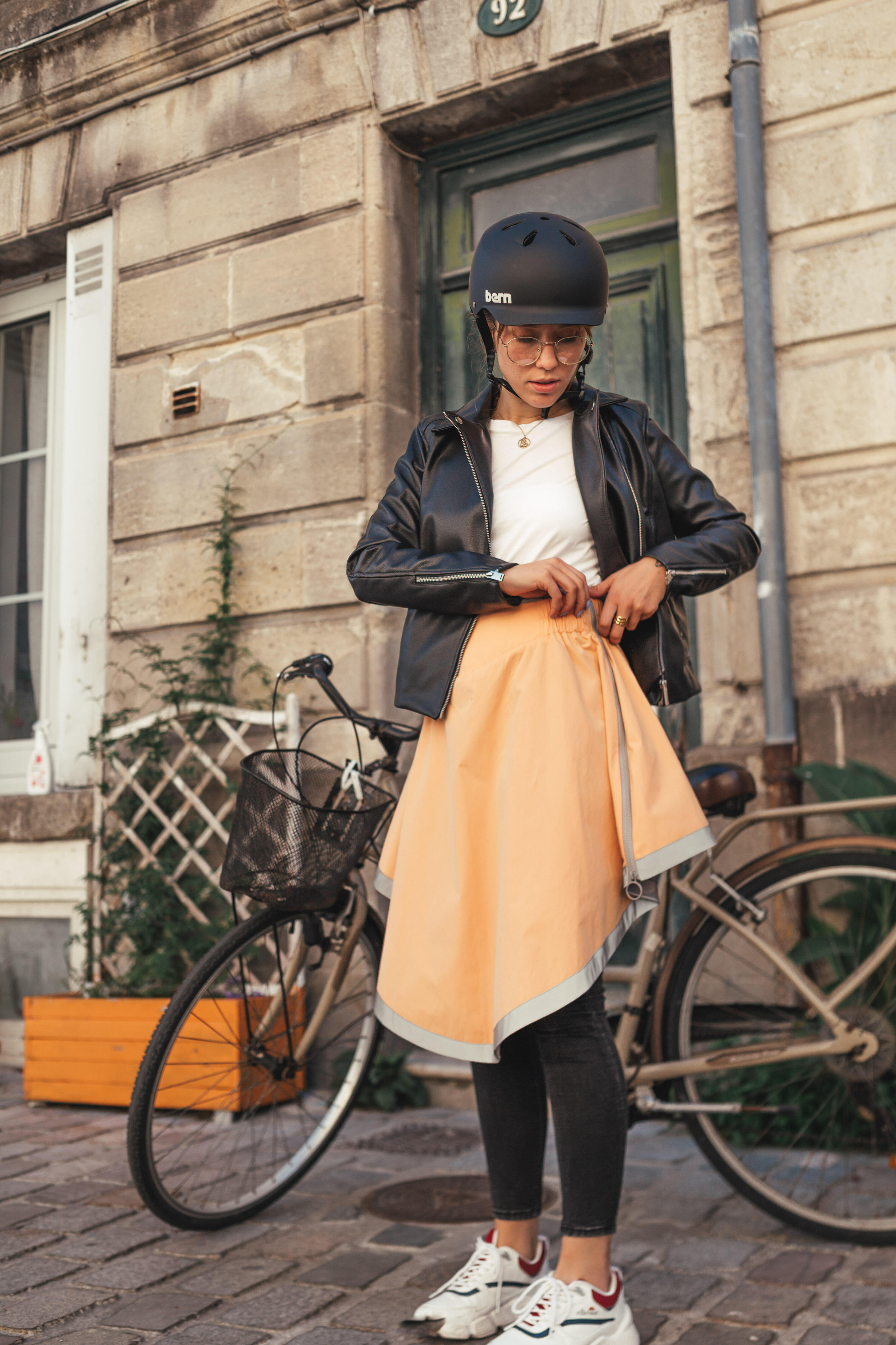 CLARA Sur-jupe mi-saison imperméable - M/L - Orange 3/5