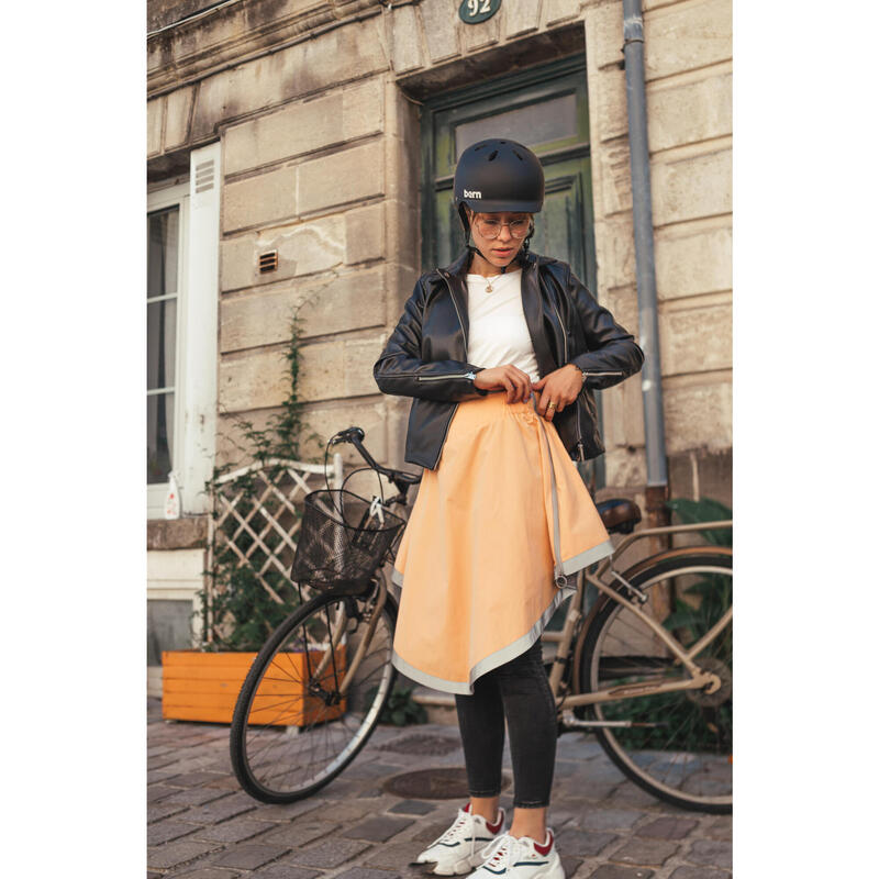 Sur-jupe vélo mi-saison Clara apricot
