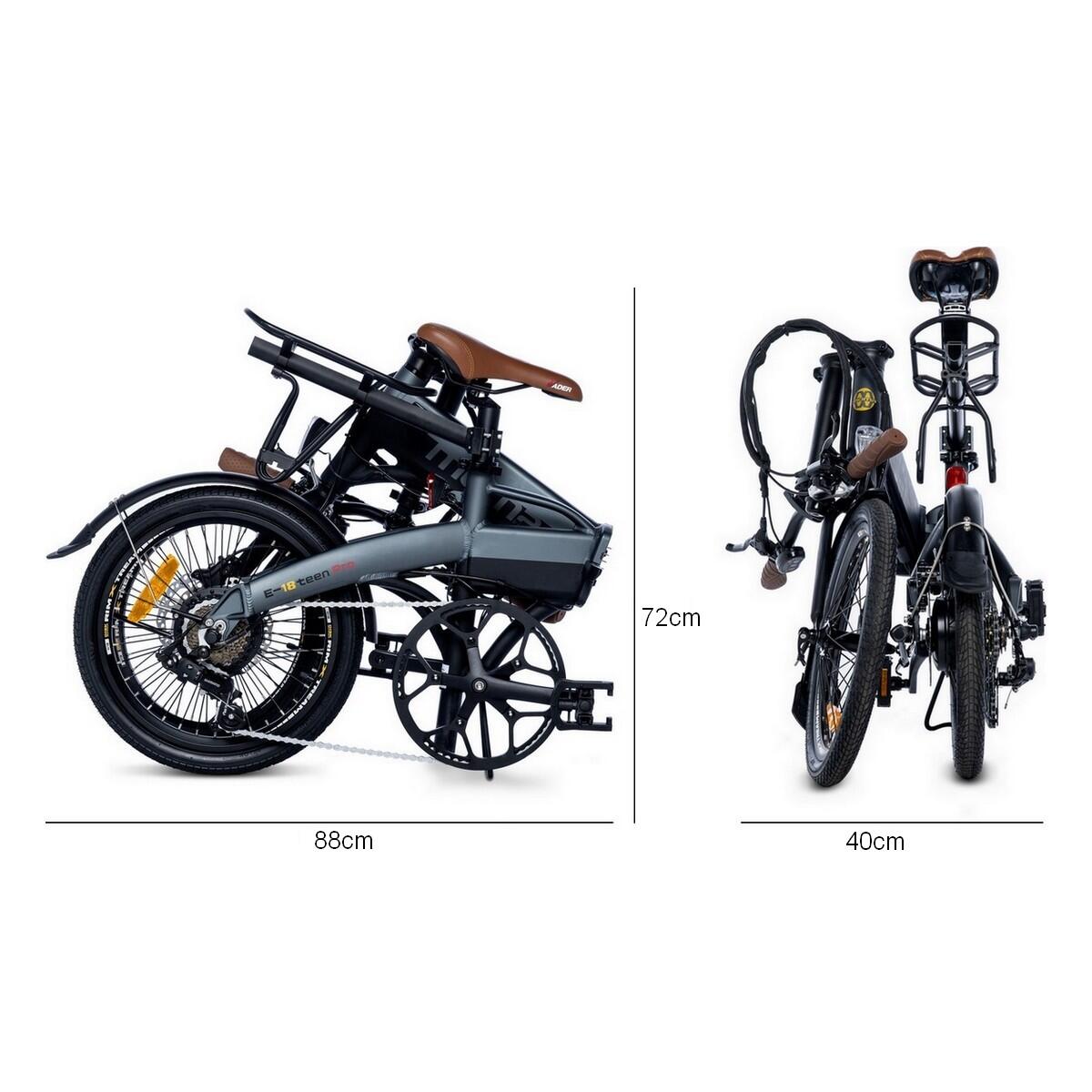 Bicicleta Electrica, Plegable,E18teen, SHIMANO 7v. Bat. Ion Litio 36V 9Ah 2/7