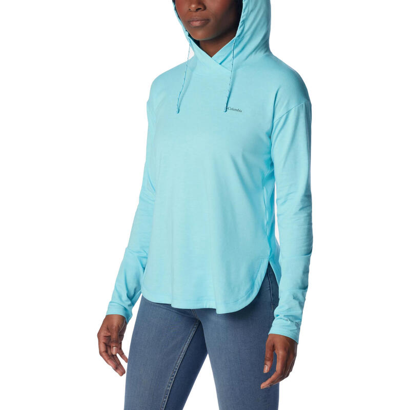 Camisetas Y Camisas Mujer - COLUMBIA Sun Trek Eu Hooded W- Aquamarine