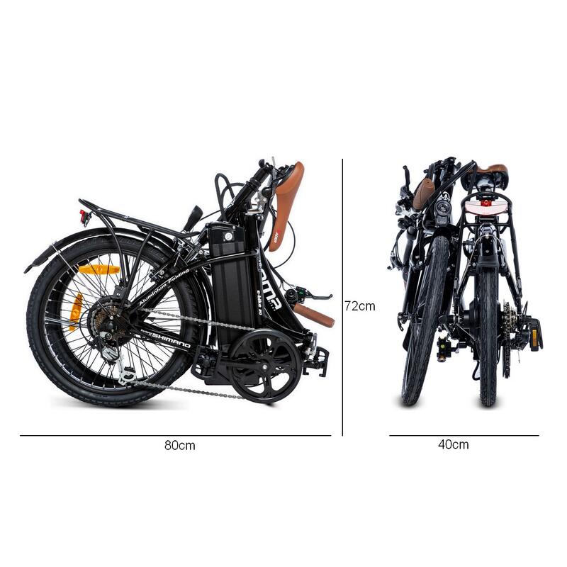 Bicicletă electrică pliabilă de oraș, semi-rigidă E.20,2 - 20"