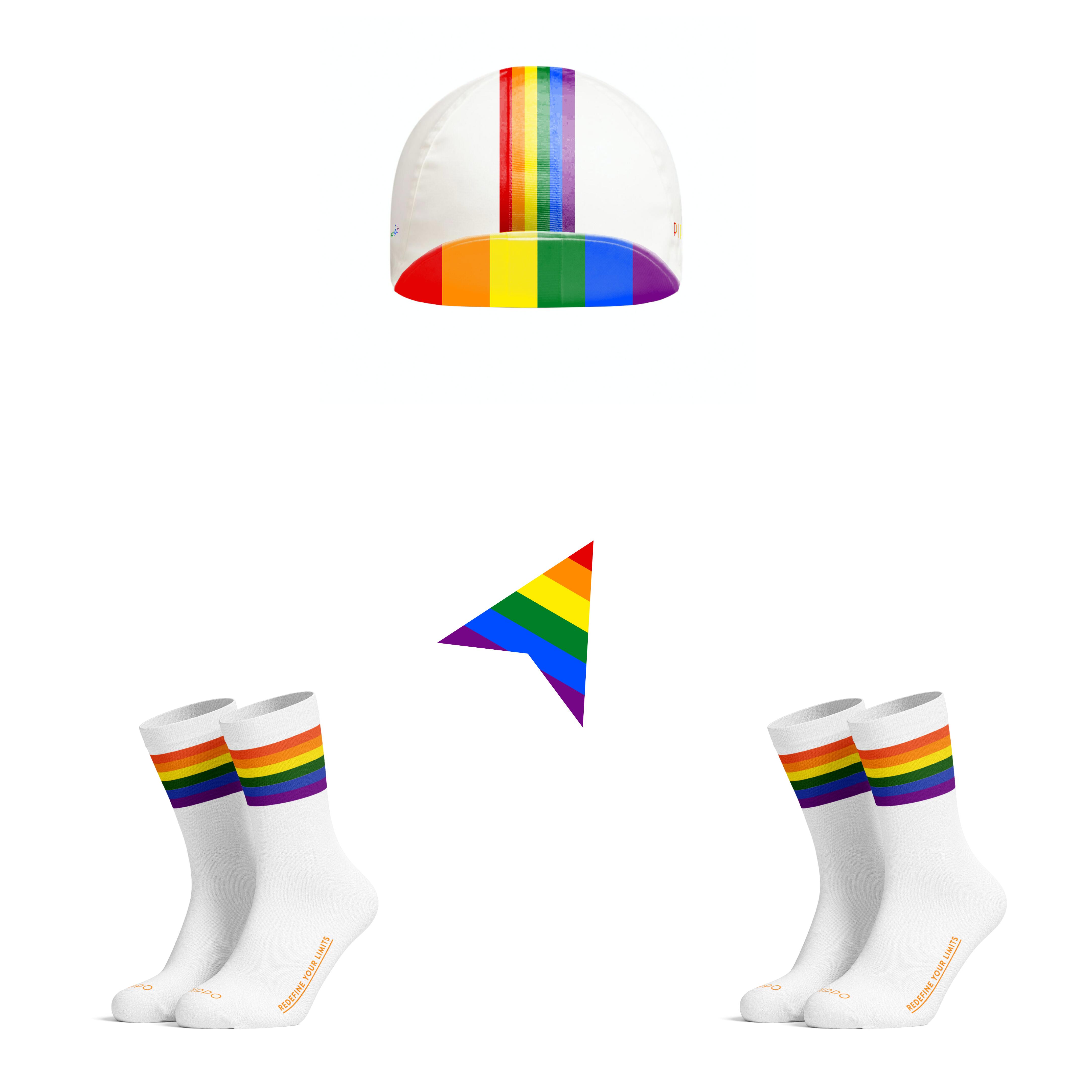 Chaussettes -unisex Statement Pride 2 Paquet Et Casquette De Vélo De Route Pride